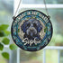 Labradoodle Black Memorial Stained Glass Effect Suncatcher